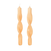 Broste Twisted Candles Yellow Pack of 2